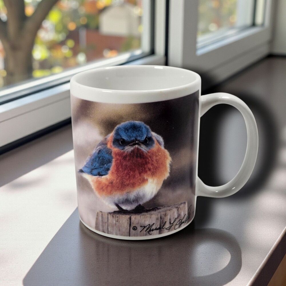 1979 “The Mad Bluebird” Mug Eklund’s Ltd Michael L Smith Eastern Bluebird Funny